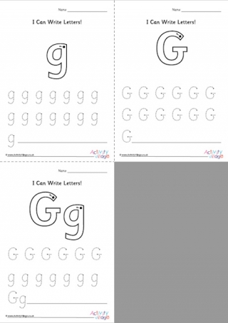 I Can Write Letter G