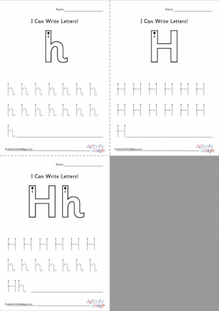 I Can Write Letter H