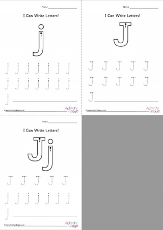 I Can Write Letter J