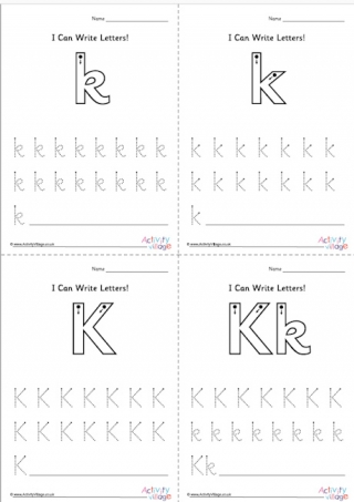 I Can Write Letter K