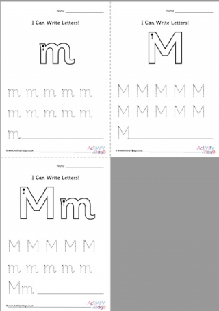I Can Write Letter M