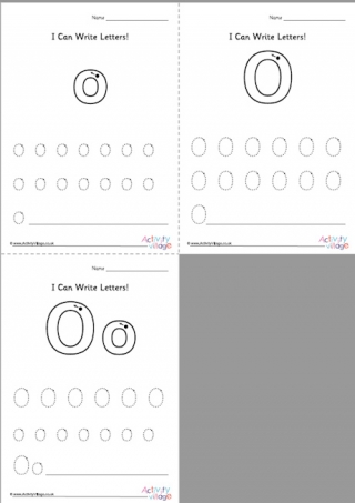 I Can Write the Letter O