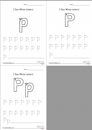 I Can Write Letter P