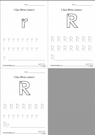 I Can Write Letter R