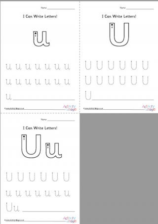 I Can Write Letter U