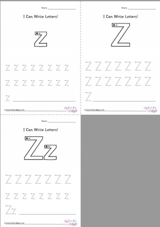 I Can Write Letter Z