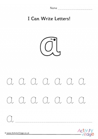 All I Can Write Letters - Lower Case