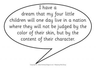 I Have a Dream Quote Bubble 