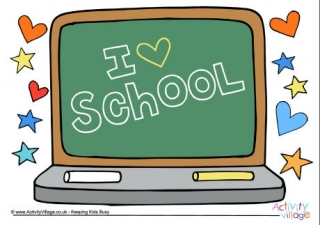 I Love School Poster