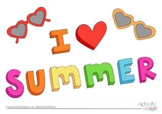 I Love Summer Sign