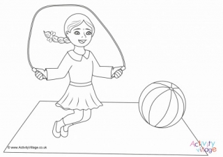 I Play In The Playground Colouring Page 