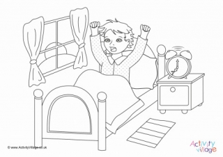 I Wake Up Colouring Page 