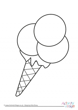 Ice Cream Colouring Page 2