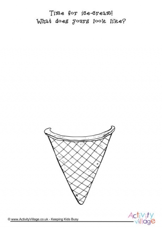 Ice Cream Cone Doodle Page