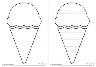Ice Cream Cone Writing Frame