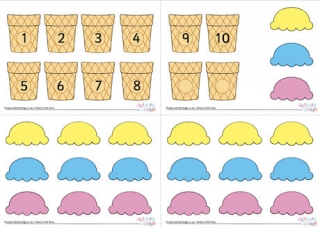 Ice Cream Counting Printable