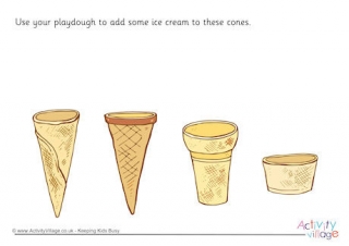 Ice Cream Playdough Mat