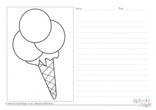 Ice Cream Story Paper
