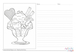 Ice Cream Sundae Story Paper