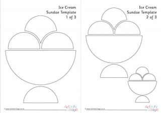 Ice Cream Sundae Template