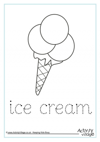Ice Cream Word Tracing