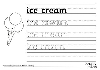 Ice Cream Worksheets