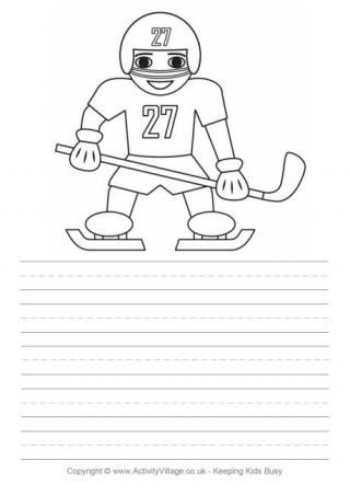 Ice Hockey Story Paper