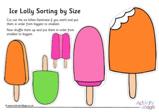 Ice Lolly Size Sorting