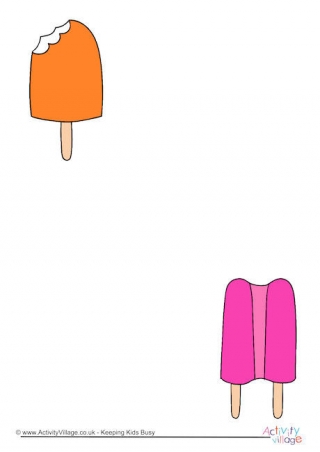 Ice Lolly Writing Paper 