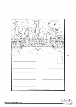 Ice Rink Colouring Postcard