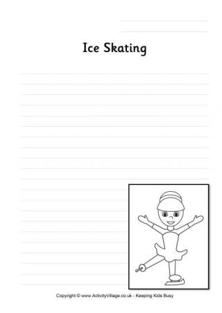 Ice Skating Writing Page