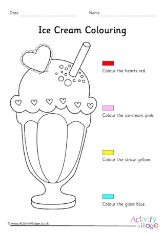 Ice Cream Colour by Instruction