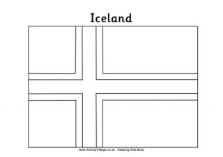 Iceland Colouring Flag