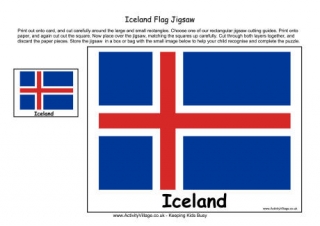Iceland Flag Jigsaw