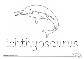 Ichthyosaurus Word Tracing