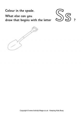 Letter S Colouring Pages