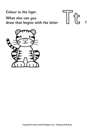 Imagination Alphabet Colouring Page T