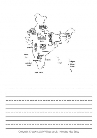 India Map Story Paper