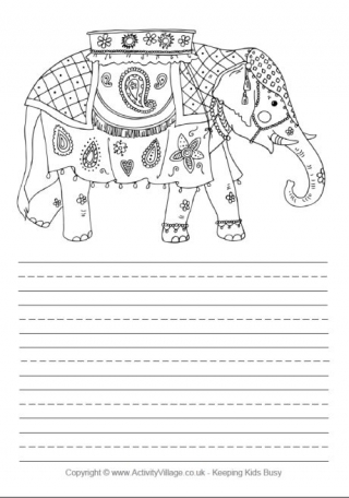 Indian Elephant Story Paper
