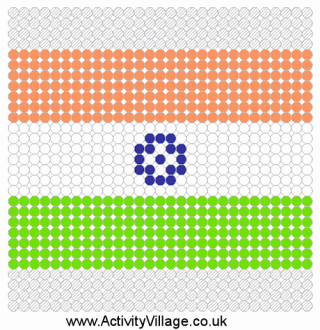Indian Flag Fuse Bead Pattern