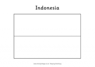 Indonesia Flag Colouring Page