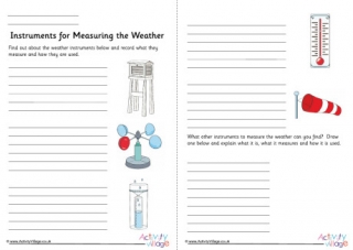 Instruments For Measuring The Weather Worksheet