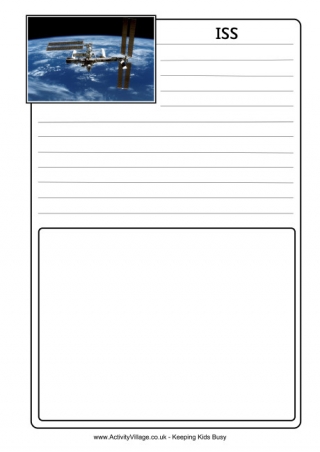 International Space Station Notebooking Page