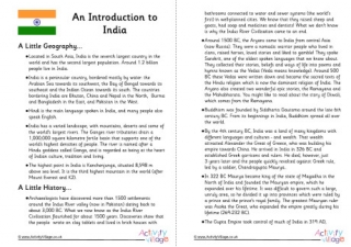 Introduction to India