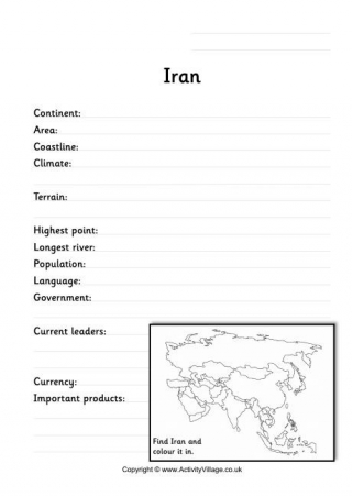 Iran Fact Worksheet