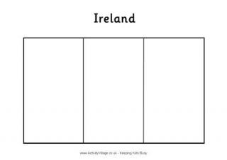 Ireland Flag Colouring Page