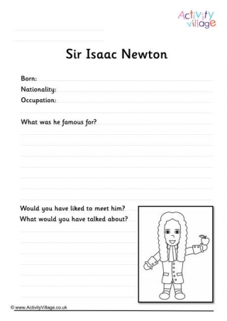 Isaac Newton Worksheet