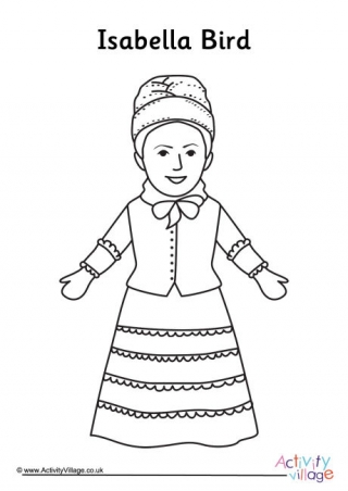 Isabella Bird Colouring Page