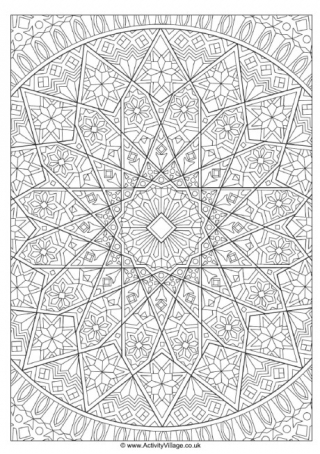 Islamic Design Colouring Page 1