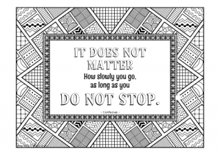 It Does Not Matter Colouring Page